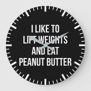 Gewicht und Butter für Erdnüsse - Gebäude Große Wanduhr