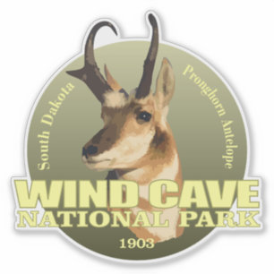 GEWICHT Wind-Höhle NP (Pronghorn) Aufkleber