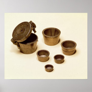 Gewichte benutzt von den Kaufleuten und von den Poster