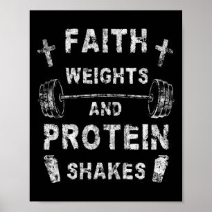 Gewichte des Glaubens und Proteinschwellen Christl Poster