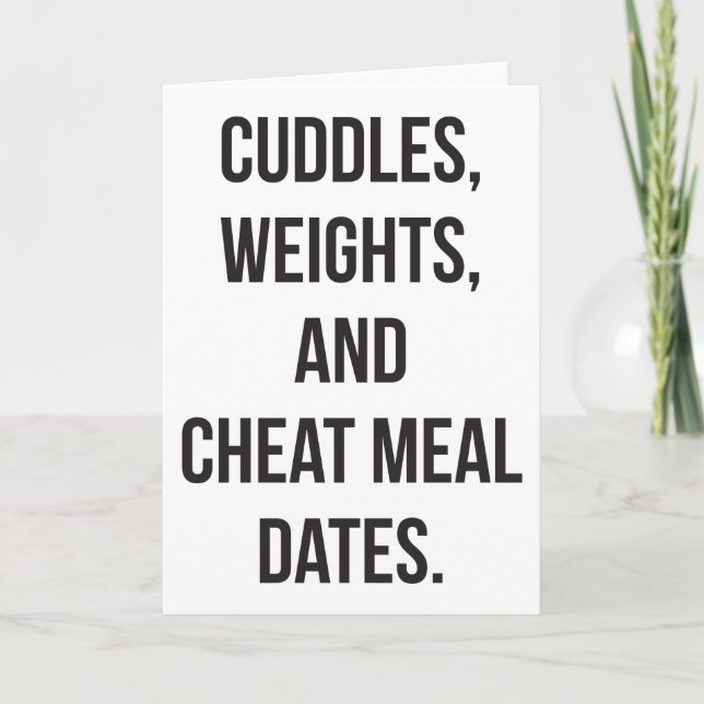 Gewichte, Kuddel, Cheat Meal Dates - Neuartiger Fi Karte (Vorderseite)