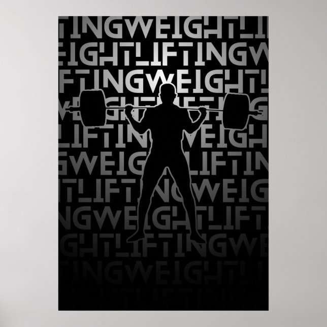 Gewichtheben | Metallische Farbe | Gym-Geschenk Poster (Vorne)