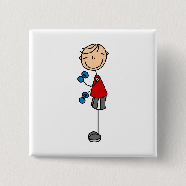 Gewichtheben T-Shirts und Geschenke Button (Vorderseite)