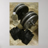 Gewichtheben und Sport-Gym-Poster