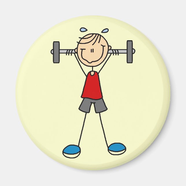 Gewichtheben von Hemden und Geschenken Magnet (Vorne)