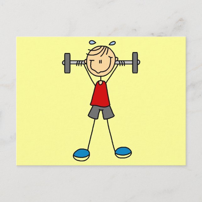 Gewichtheben von Hemden und Geschenken Postkarte (Vorderseite)