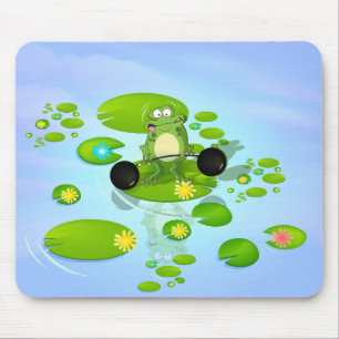 Gewichtheber Frosch Mousepad