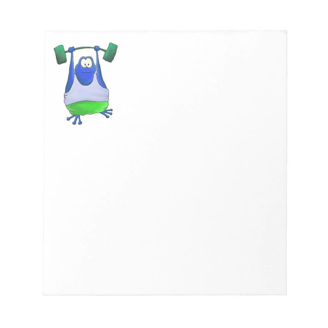 Gewichtheber Frosch Notizblock (Vorderseite)