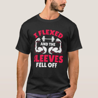 Gewichtheber I spannte mich an und die Ärmel fiele T-Shirt