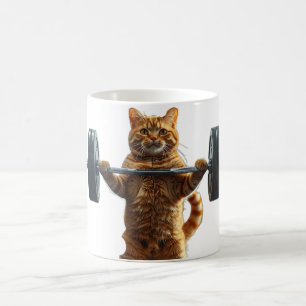 Gewichtheber-Katzen-Tasse für Fitnessbegeisterte Kaffeetasse