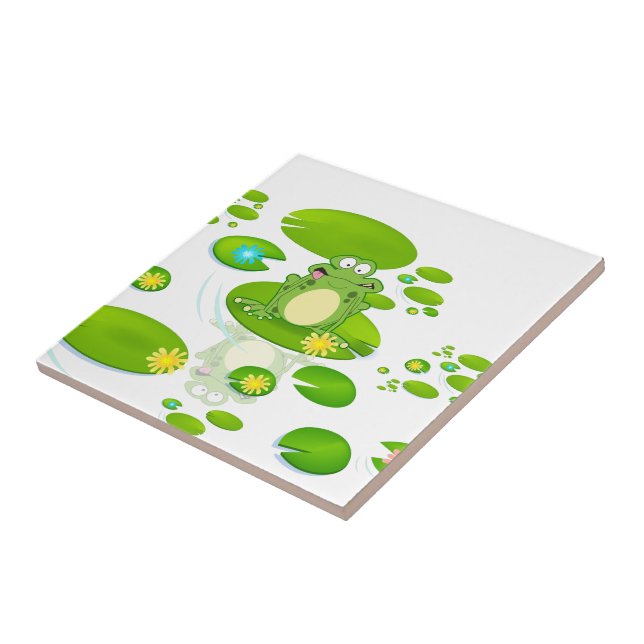 Gewichtheberfrosch Fliese (Seite)