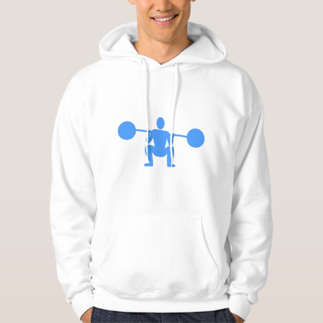 Gewichtsabnahme 01 - Baby Blue Hoodie (Vorderseite)