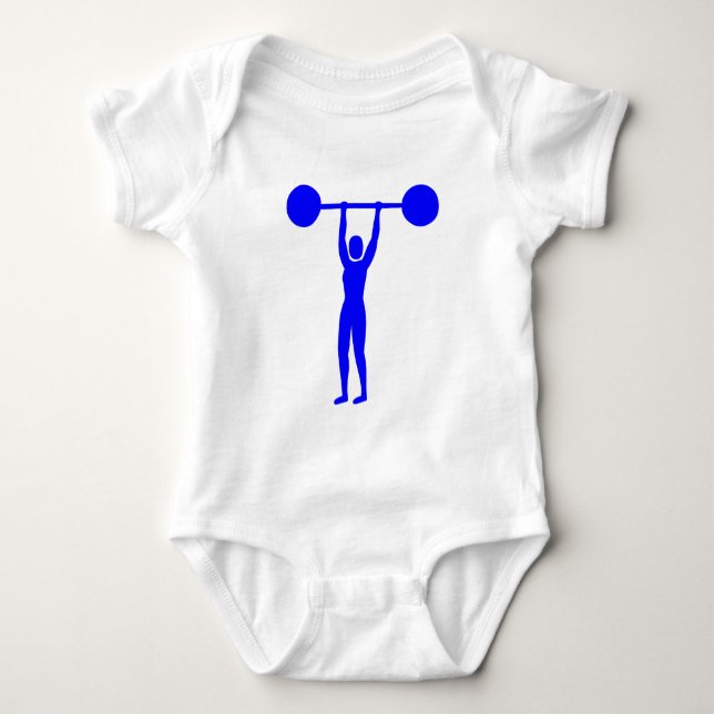 Gewichtsabnahme 02 - Blau Baby Strampler (Vorderseite)
