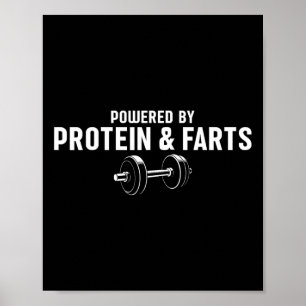 Gewichtsabnahme durch Eiweiß und Furzen Poster
