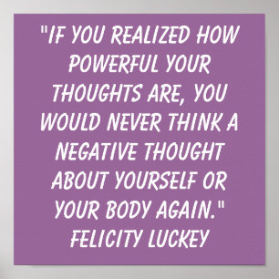 Gewichtsabnahme Gedanken 10 Poster