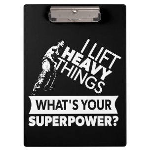 Gewichtsabnahme - Heavy Dings - Super Power Klemmbrett