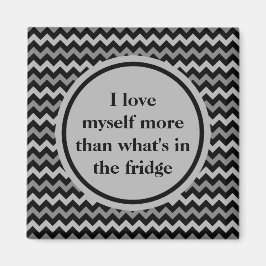 Gewichtsabnahme-positive Bestätigung in schwarz un Magnet