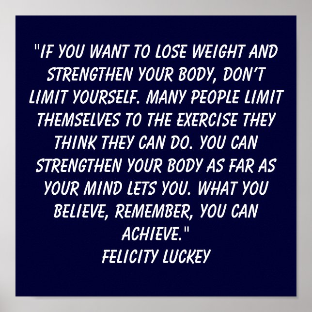 Gewichtsabnahmeglauben 8 poster (Vorne)