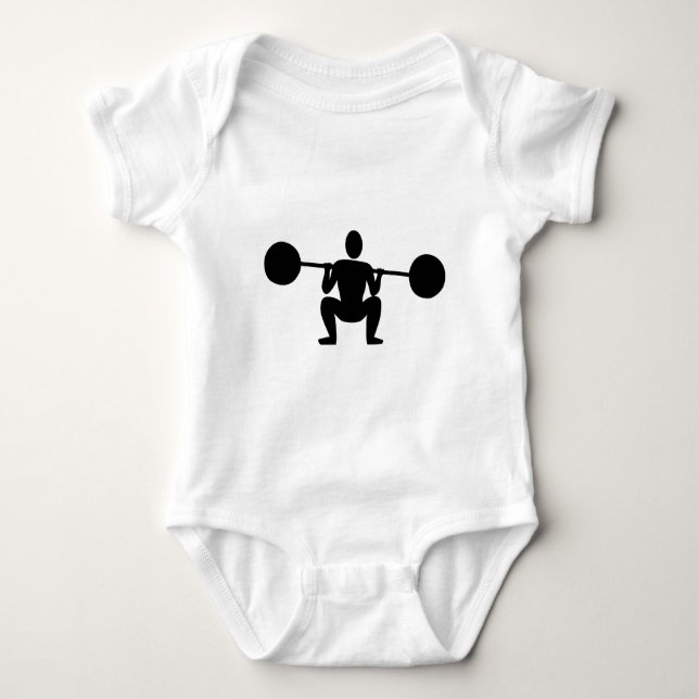Gewichtsabnehmer 01 - Schwarz Baby Strampler (Vorderseite)