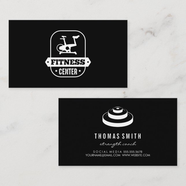 Gewichtsanhebung | FITNESS | Personal Trainer Visitenkarte (Vorne/Hinten)