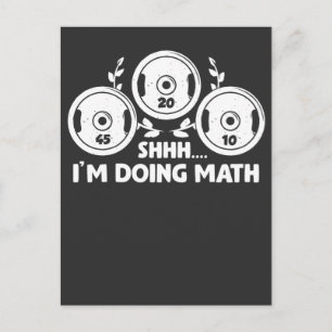 Gewichtsanhebung Gym Fitness Mathematik Berechnung Postkarte