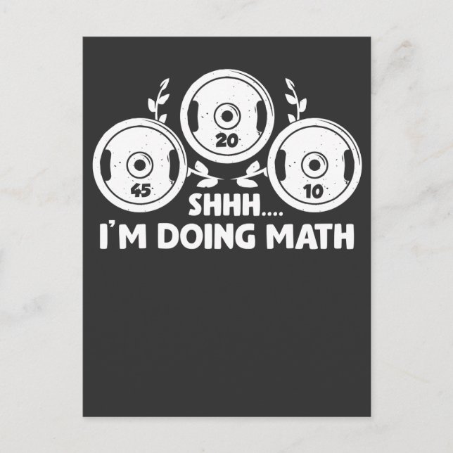 Gewichtsanhebung Gym Fitness Mathematik Berechnung Postkarte (Vorderseite)