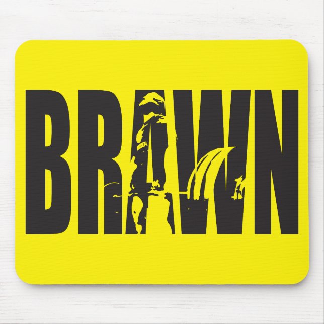 "Gewichtsannahme" Motivation - BRAWN Mousepad (Vorne)