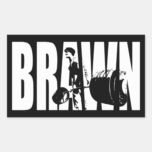 "Gewichtsannahme" Motivation - BRAWN Rechteckiger Aufkleber (Vorderseite)
