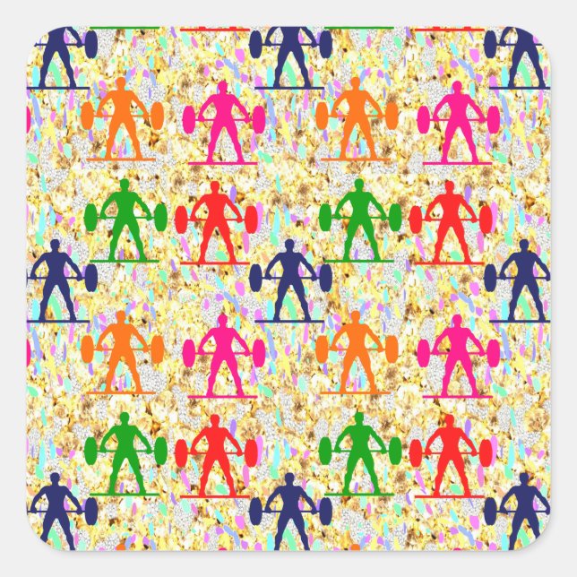 Gewichtsannahme Quadratischer Aufkleber (Vorderseite)