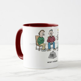Gewichtsbeobachter-Cartoon-Tasse Tasse