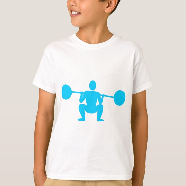 Gewichtslifter 01 - Sky Blue T-Shirt (Vorderseite)