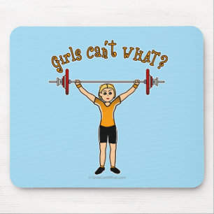 Gewichtslifter (Blondine) Mousepad