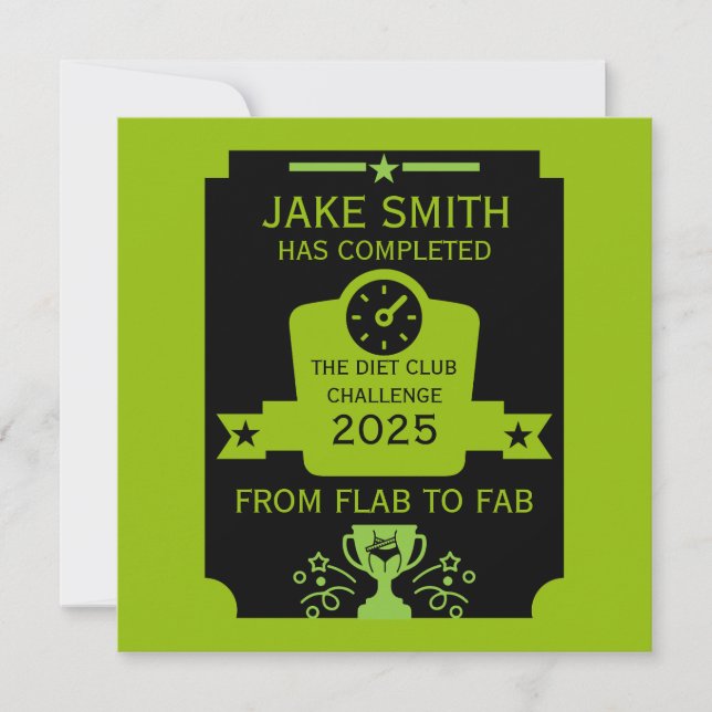 Gewichtsverlust - Begrüßung Karte (Vorderseite)