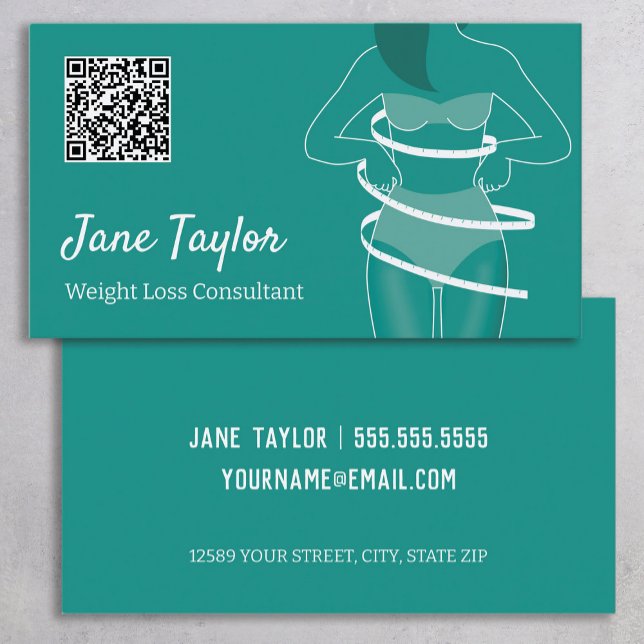 Gewichtsverlust Custom QR Visitenkarte (Weight Loss Custom QR Business Cards)