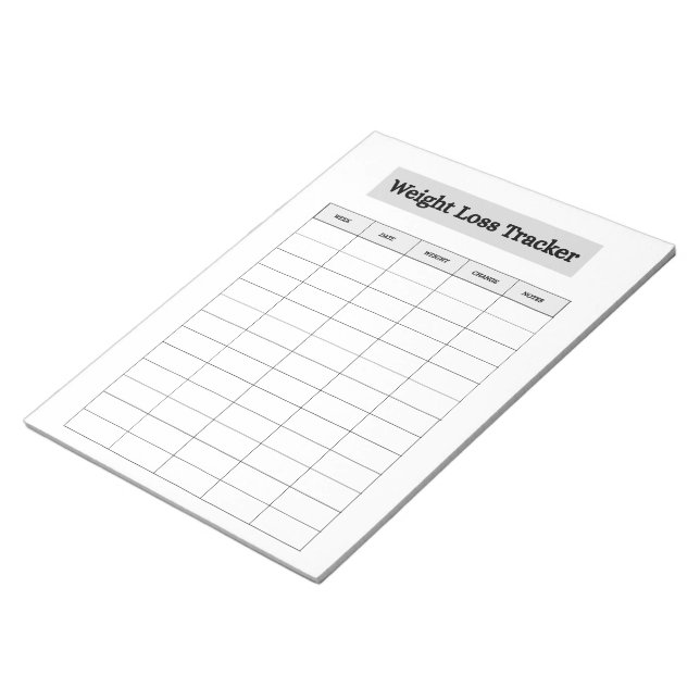 Gewichtsverlust-Tracker  Notizblock (angewinkelt)