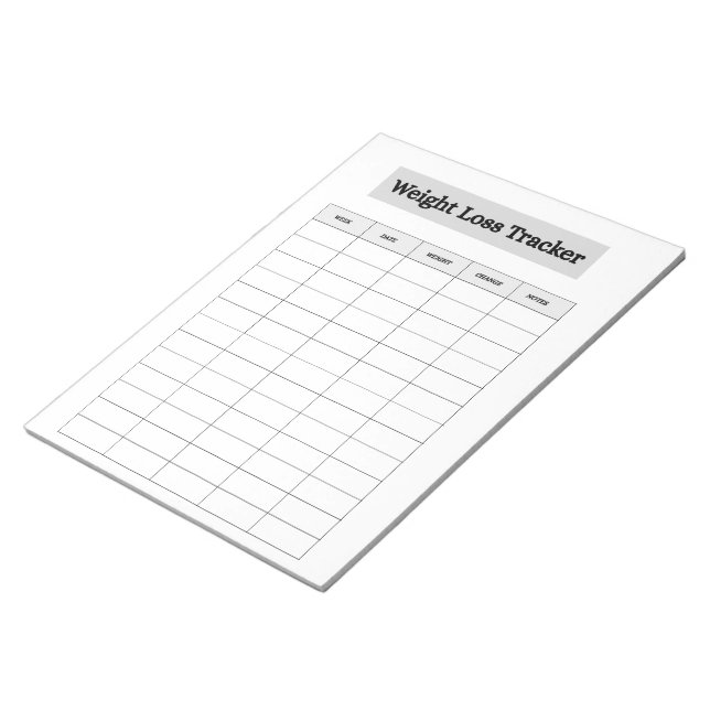 Gewichtsverlust-Tracker  Notizblock (angewinkelt)