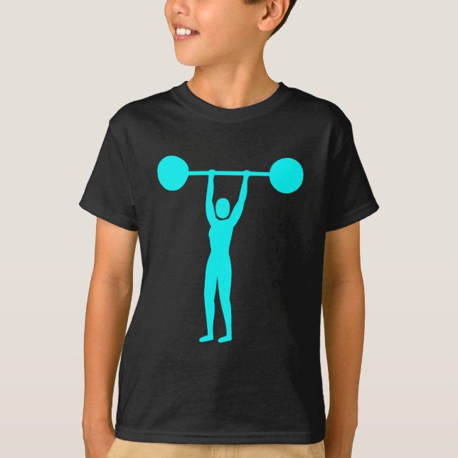 Gewichtszunahme 02 - Cyan T-Shirt (Vorderseite)
