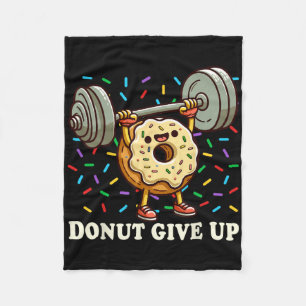Gewichtszunahme - Funny Fitness Workout Gym Donut  Fleecedecke