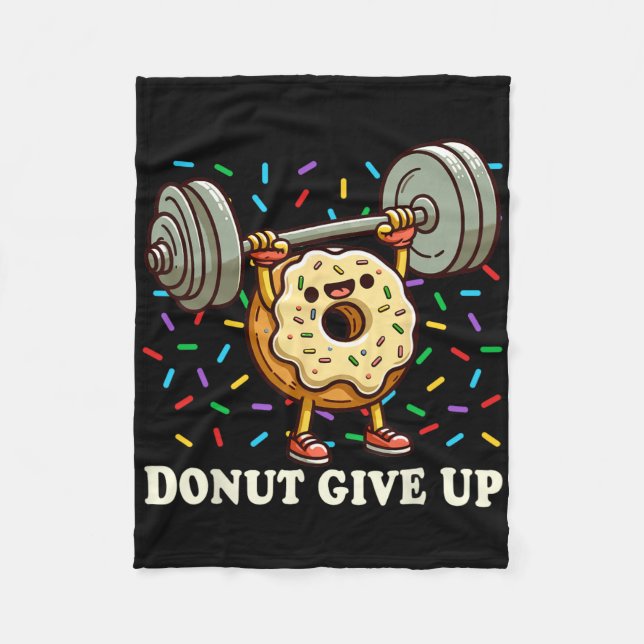 Gewichtszunahme - Funny Fitness Workout Gym Donut  Fleecedecke (Vorderseite)