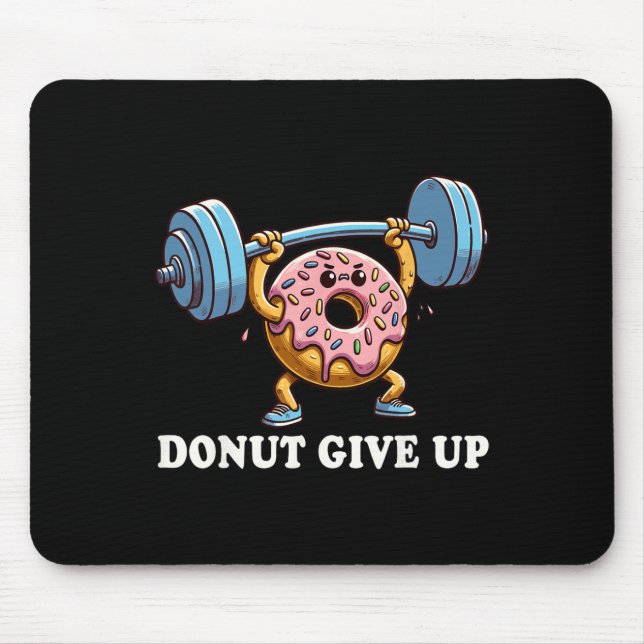 Gewichtszunahme - Funny Fitness Workout Gym Donut  Mousepad (Vorne)