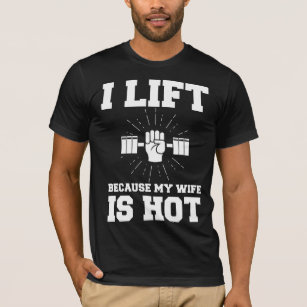 Gewichtszunahme Husband Workout Lifting Ehefrau is T-Shirt