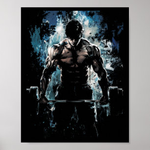 Gewichtszunahme Muskel-Fitness-Fitness Trainingsst Poster