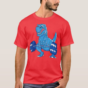 Gewichtszunahme Rex Gewichtheben Dinosaurier Yrann T-Shirt