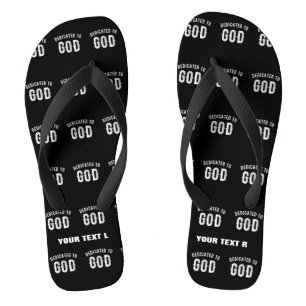 GEWIDMET GOTT INDIVIDUELL ANPASSBARER KÜHLER WEISE FLIP FLOPS