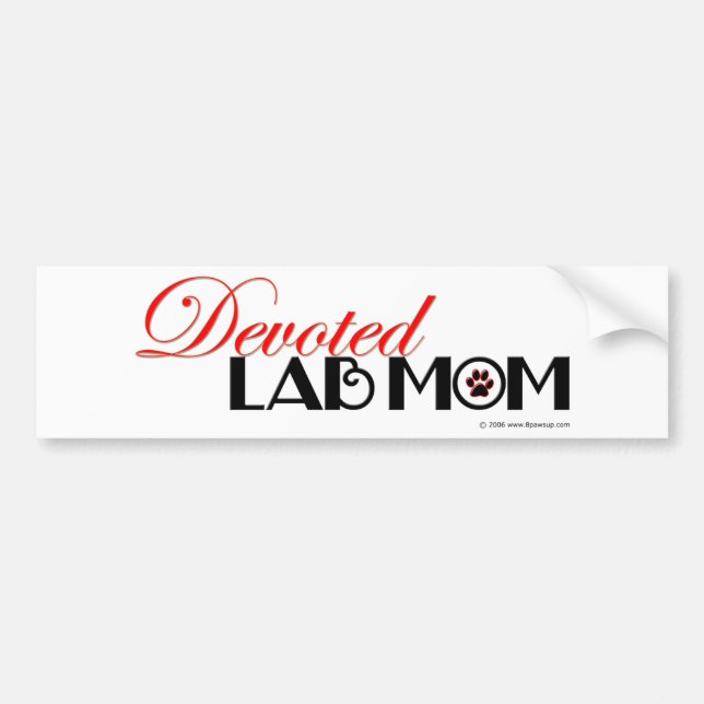 Gewidmete Labrador-Retriever-Mama Autoaufkleber (Vorne)