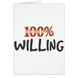 Gewillt sein von 100 Prozent