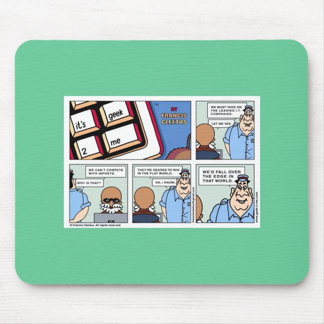 Gewinn in einer flachen Welt! Mousepad (Vorne)