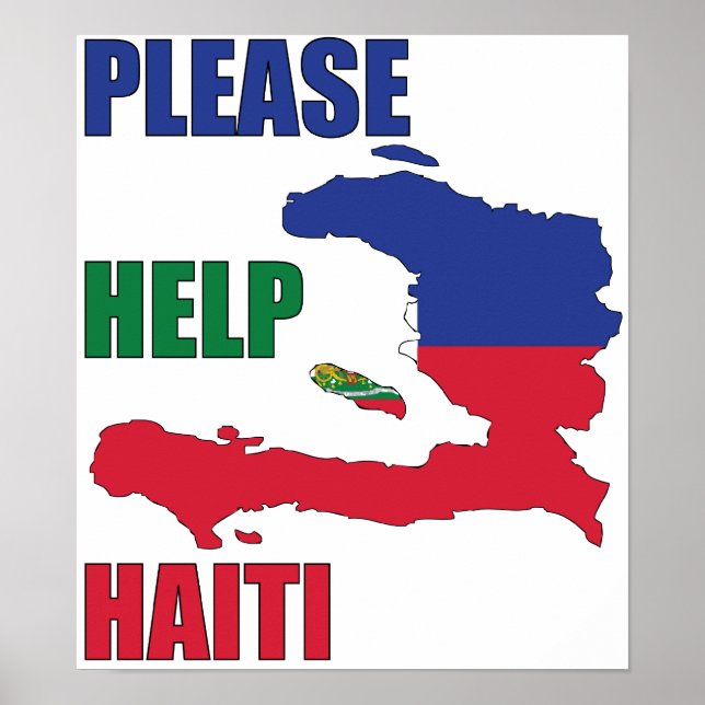 Gewinne zu - Bitte helfen Sie Haiti Poster (Vorne)