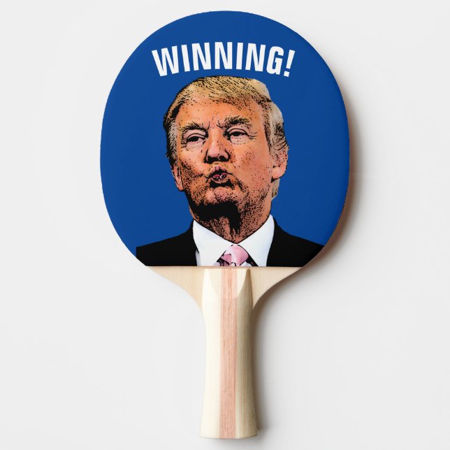 GEWINNEN! DONALD TRUMP PONG PADDLE TISCHTENNIS SCHLÄGER (Vorderseite)