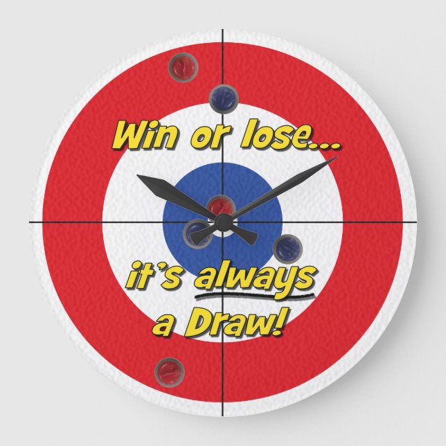 "Gewinnen oder verlieren..." Curlers Uhr - (rot) (Vorderseite)